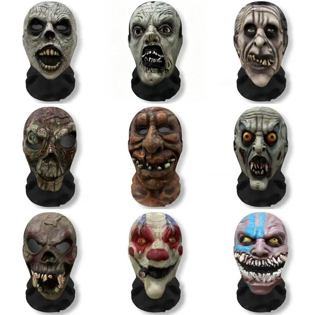 1Pcs Halloween Skull Mesh Printed Head Cover, Sun-Protective And Breathable Face Mask With Visibility, Festival Party Head Cover