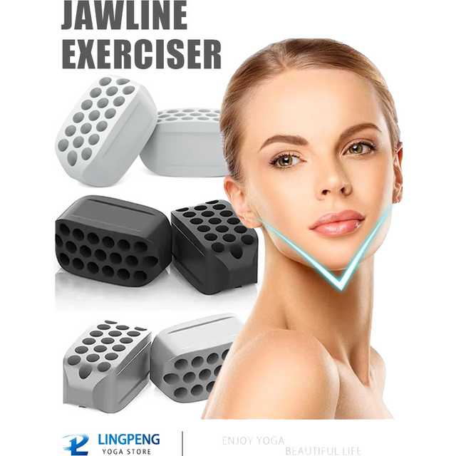 Silicone Jaw Exerciser Facial Toner & Jawline Fitness Ball Neck Toning Equipment Facial Beauty Tool Double Chin Exerciser