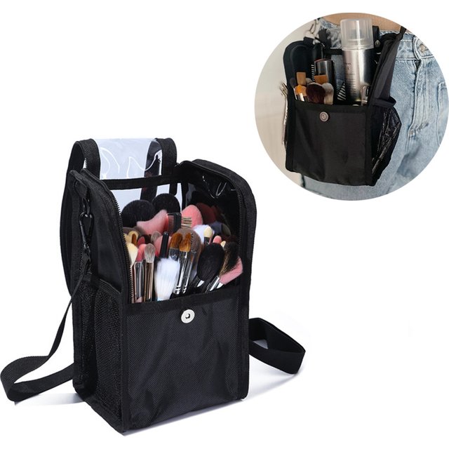 Makeup Brush Case Makeup Brush Holder Waterproof Cosmetic Tools Storage Bag Visual Stand-up Foldable Makeup Bags with Zipper