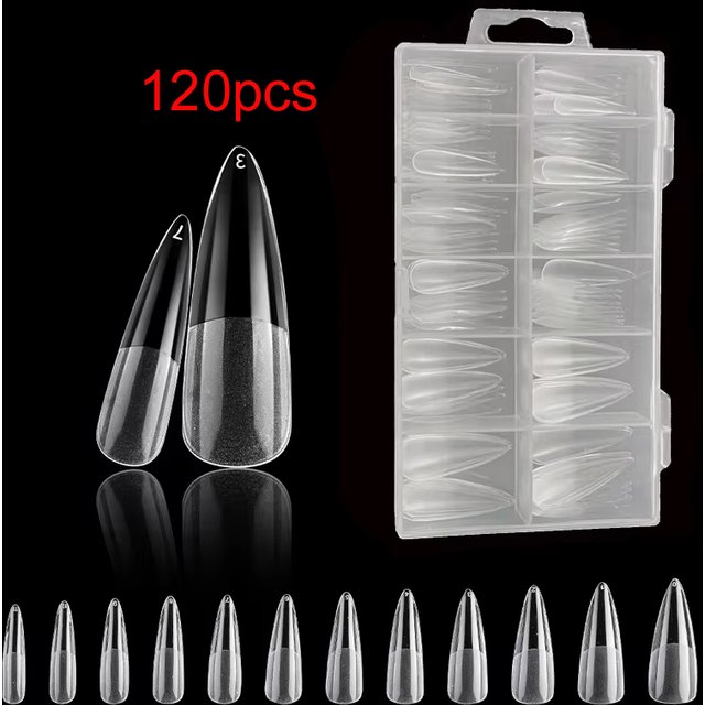 120 Durable Extended False Nail Tips, Full Coverage Nail Tips, Real Finger Nails, Ultra-Thin Uv Nail Polish, Quick Mold-Making, Hand Care Tools