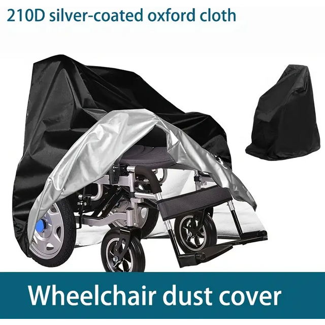 1pcs Electric Wheelchair Cover Waterproof Sunscreen Travel Electric Wheelchair Storage Cover Adjustable Pull Rope Dust Cover