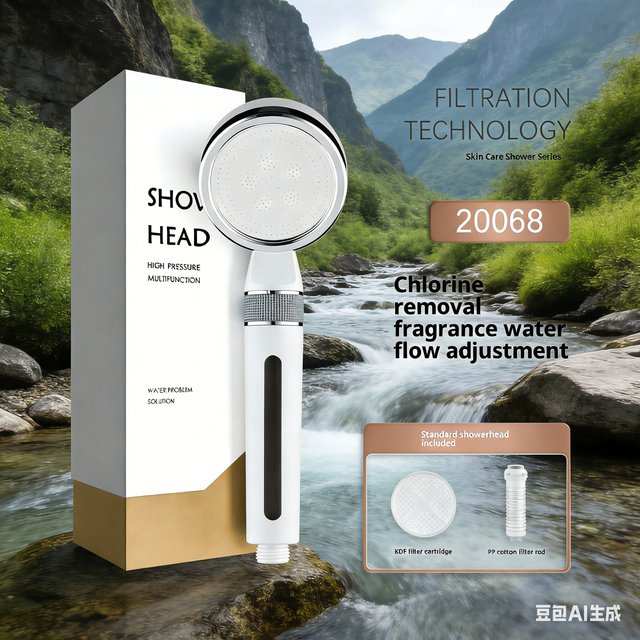 Nouvelle pomme de douche filtrée et pressurisée, ensemble de lavage de corps parfumé, purificateur d'eau, pomme de douche domestique VC