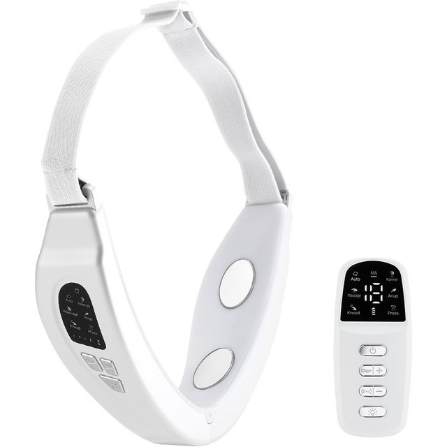 Microcurrent Face Lifting Machine EMS Facial Massager Hot Compress Vibrating Face Slimmer LED Photon Therapy Double Chin Removal