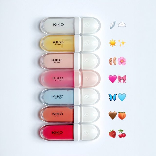 KIKO Milano Kissable Lip Volume Plumping Lip Gloss Hydrating Lip Oil High Shine Glass Mirror Glossy Non Sticky Moisturizing Glow