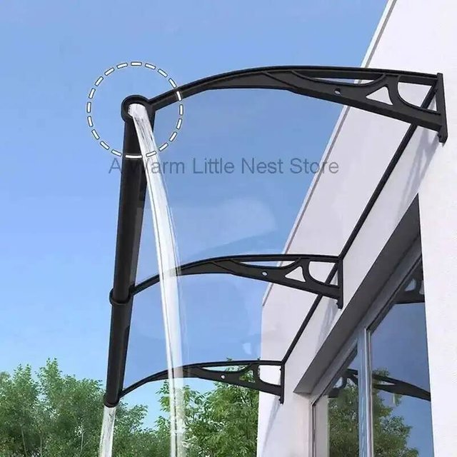 Door Awnings Household for Aluminum Modern Alloy Rainproof Sunscreen Design Awning Creative Simple Outdoor Decor for Courtyard