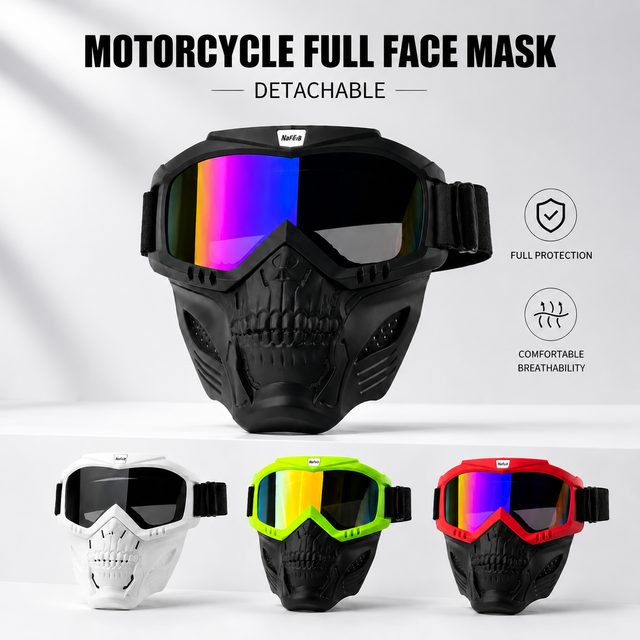 Dustproof Motorcycle Face Mask Goggles Motocross Glasses Full Face Protective Motorbike Dirt Bike Off-road Hlemet Goggles