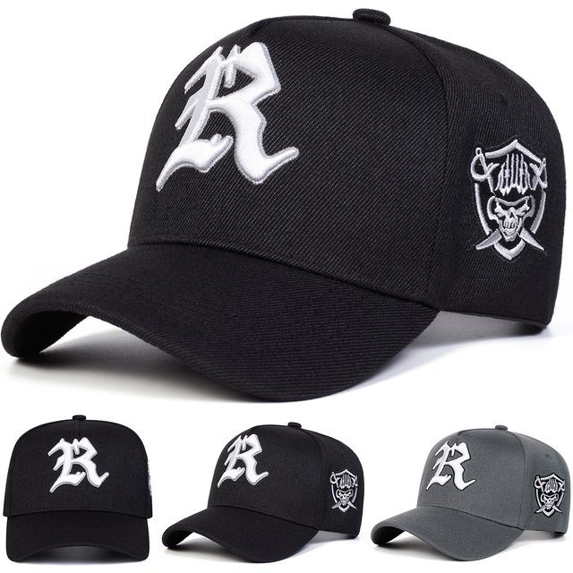 Unisex R Letter Embroidery Baseball Caps Spring Autumn Outdoor Adjustable Casual Hats Sunscreen Hat Sports Cap