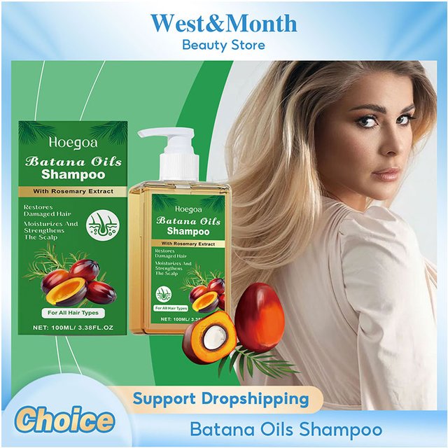 Repairing Hair Shampoo Cleaning Dirt Grease Reducing Dandruff Preventing Breakage Loss Strengthen Root Batana Oils Hair Shampoo