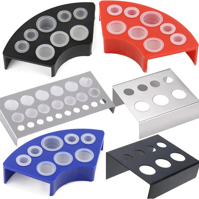 7/8/23 Holes Tattoo Ink Cup Holder Stand Tattoo Tool Pigment Black Ink Caps Container Makeup Tattoo Accessories for Body Art