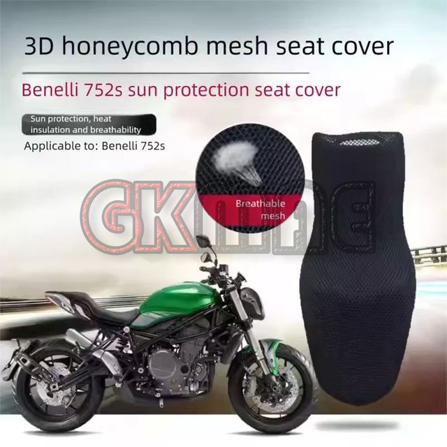 For Benelli BJ 752S 752 S Motorcycle Modified 3D Honeycomb Mesh Seat Cushion Cover Sunscreen And Heat Insulation Seat Cushion