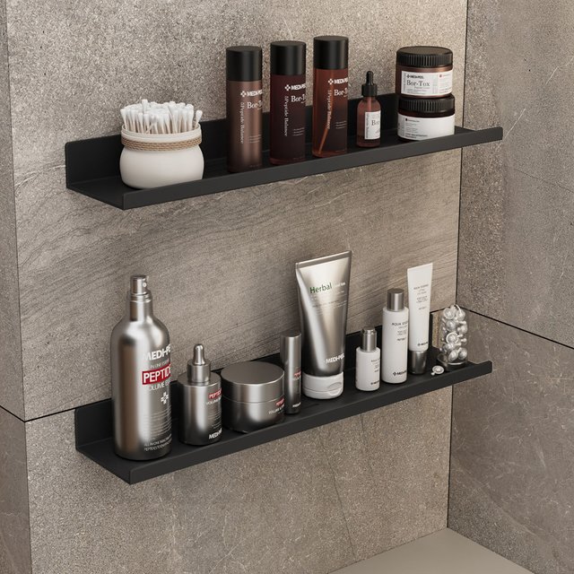 Bathroom Racks Wall-mounted Punch-free Shower Room, Vanity, Shower Gel Tray, Storage and Finishing Rack