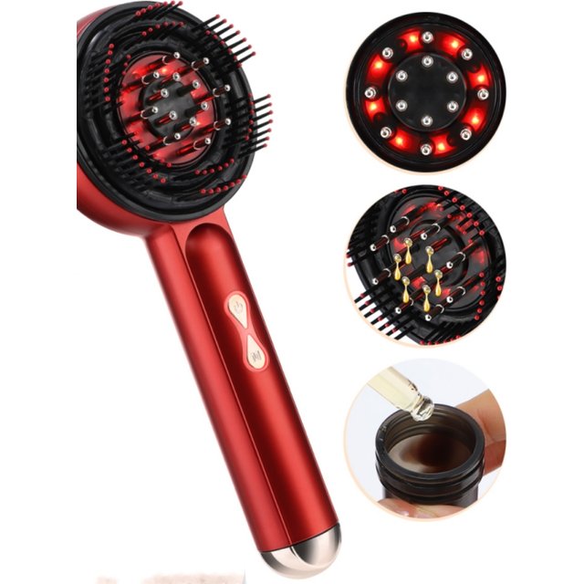 Hair Care Massage Comb EMS Micro-current Head Massager 660 Infrared Red Light Anti Hair Loss Hairbrush Scalp Oil Applicator