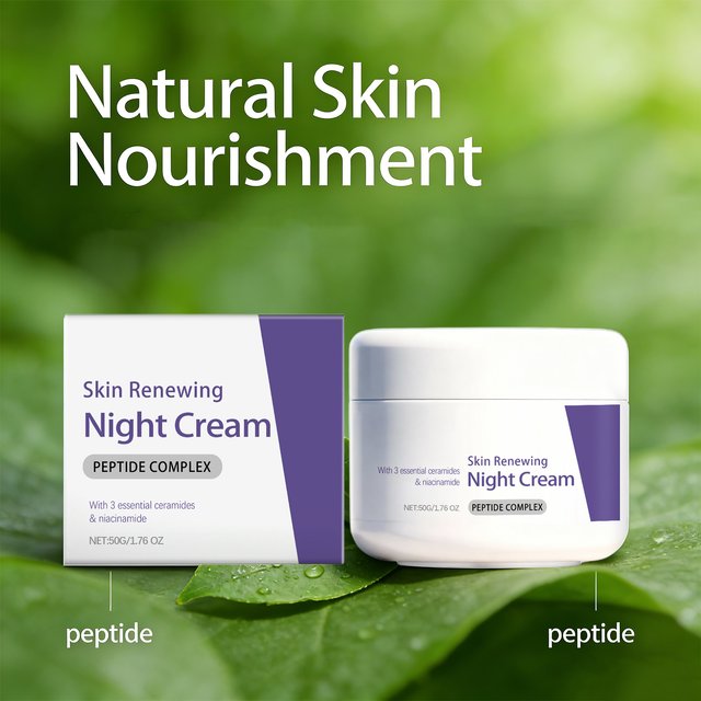 Skin Renewing Night Cream Repairig Skin Barrier Nicotinamide Face Cream with 3 Essential Ceramide Brightening Skin Rejuvenating