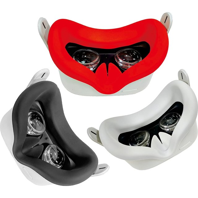Housse faciale en Silicone VR pour Oculus Quest 2, accessoires de remplacement, coussin facial léger et fin pour pièces Meta Quest 2 VR