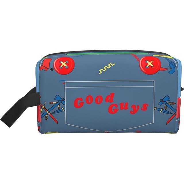 Good Guys Child's Play Chucky - Killer Doll Overalls Makeup Bag Cosmetic Storage Dopp Kit Toiletry Cosmetic Bag for women Beauty