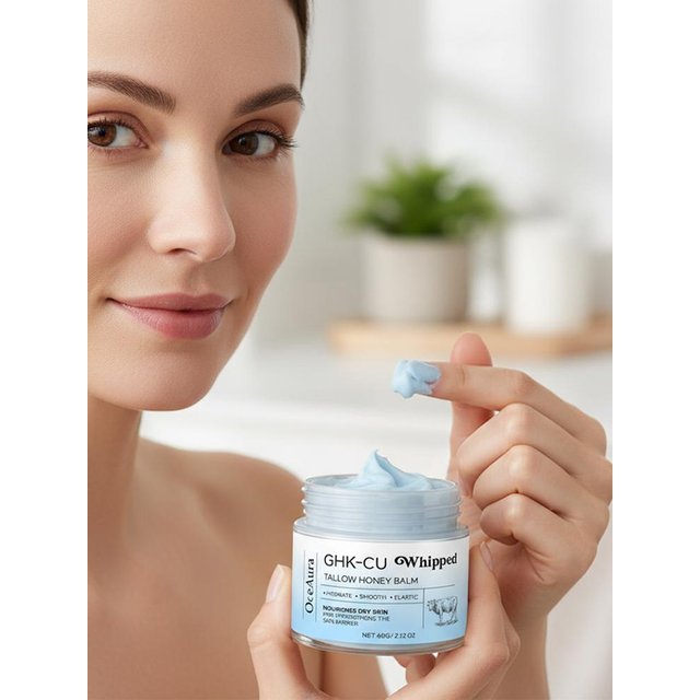 Copper Peptides GHK-Cu Beef Tallow Copper Peptide Face Cream 4% Peptides for Skin Firmness Deep Hydration Daily Facial Moistur