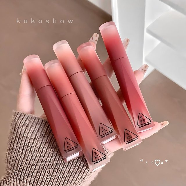 Kakashow Matte Velvet Lip Gloss Waterproof Liquid Lipstick Nude Lips Tint Makeup Lip Glaze Cosmetics Red Lip Stain