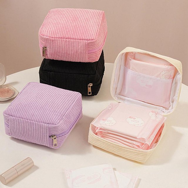Sanitary Pads Bag Cosmetics Lipstick Storage Bag Cosmetic Bag Multipurpose Mini Data Cables Organizer Travel Pouch