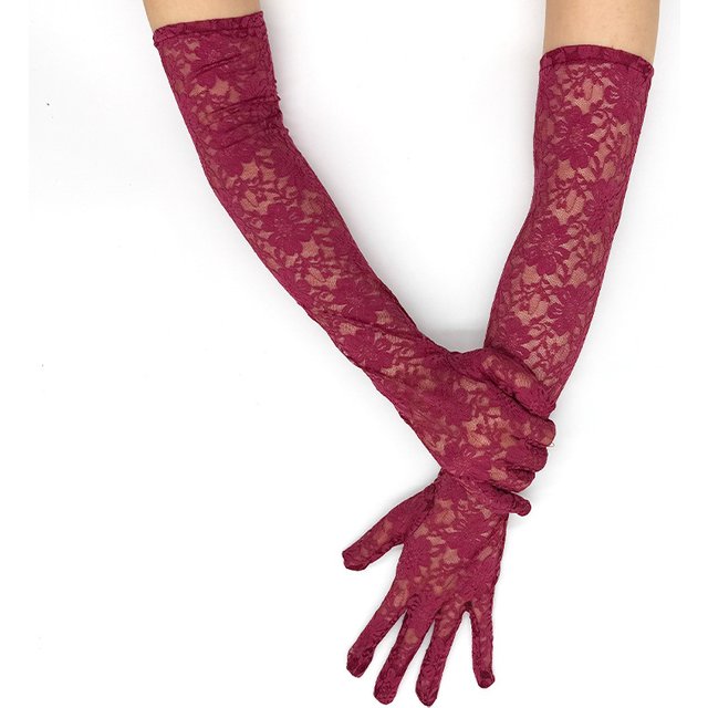 Gants à fleurs en dentelle pour femmes, élégants, Sexy, respirants, fins, mignons, pour Banquet, opéra, mascarade, bal, spectacle sur scène, Cosplay