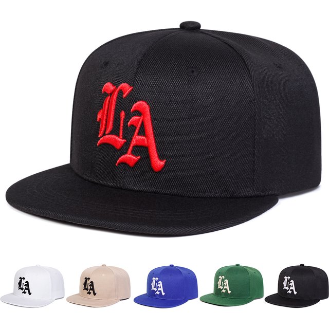 Unisex Gothic LA Embroidery Hip-hop Hats Spring and Autumn Outdoor Adjustable Casual Baseball Caps Sunscreen Hat Sports Cap