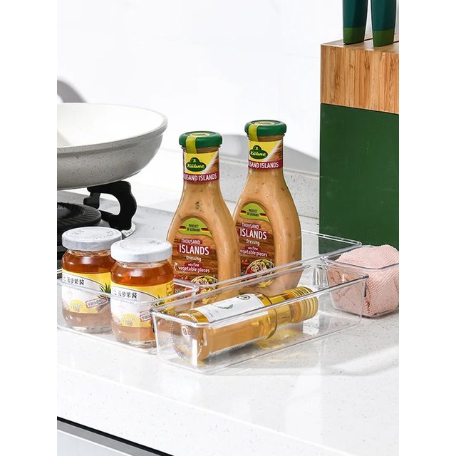 25pcs Drawer Organizer Set - Clear Plastic Dividers Bins in 4 Sizes Storage Box for Perfect Makeup Jewelries Storage