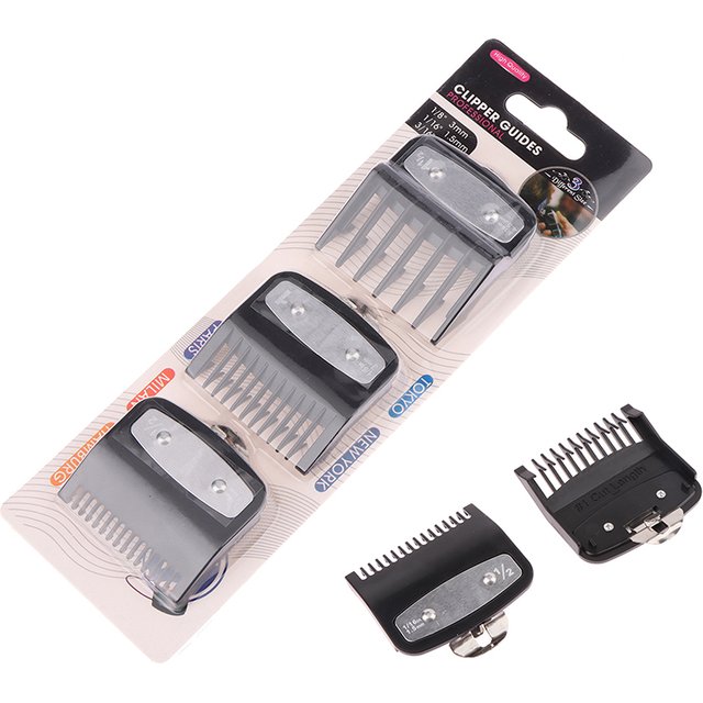 3Pcs Hair Clipper Guards Guide Combs Trimmer Cutting Guides Styling Tools Attachment Compatible 1.5mm 3mm 4.5mm.~