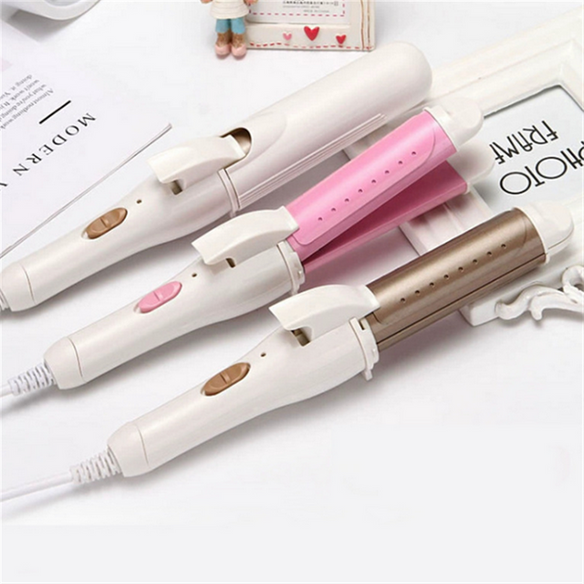 Multifunction 3 In 1 Gold Ceramic Hair Curling Iron Hair Curler Professional Hair Styling Tools Hair Straightener Heated Roller