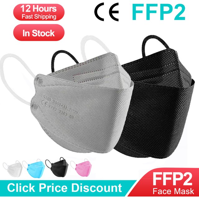 FPP2 CE Protective Mask Anti Dust Mask Mouth Mascarillas 4 Layers Mask FFP2 Face Mask KN95 Facial Masks Filter Mask Respirator