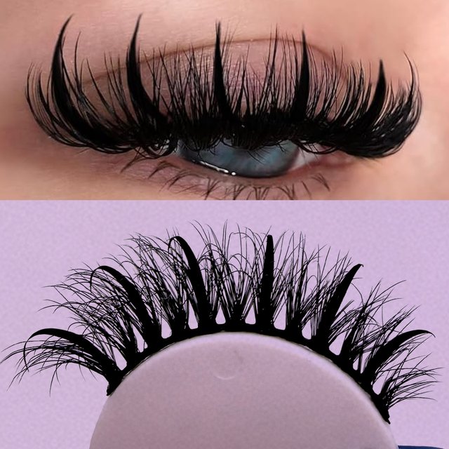 New 7 Pairs Manga Eyelashes Natural Faux Mink Lash Spikes Wispy Thick Natural Full Strip Lashes New Makeup Fluffy Mink Eyelashes