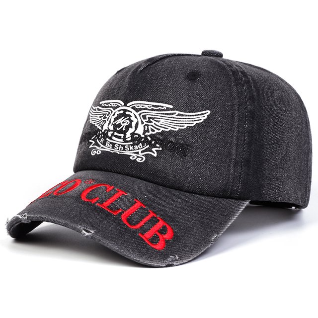 Unisex FLCO CLUB Embroidery Wings Print Baseball Caps Spring Autumn Outdoor Adjustable Casual Hats Sunscreen Hat Sports Cap