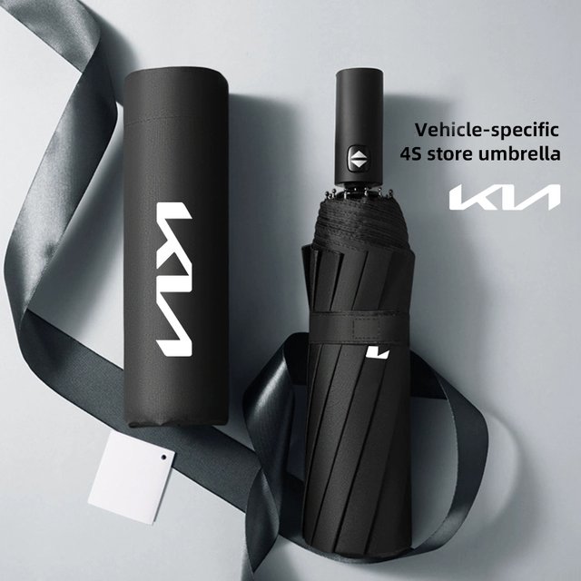 Car 12 Bone Black Gel Sunscreen Auto Folding Umbrella For Kia KN GT-Line Sportage Ceed Rio Picanto Sorento Soul Cerato Venga