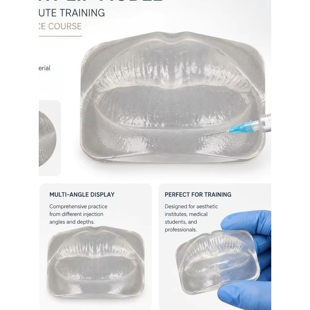 Transparent Lip Filler Injection Mannequin Tattoo Practice Lips Makeup Practice Realistic Stimulated Lip Model