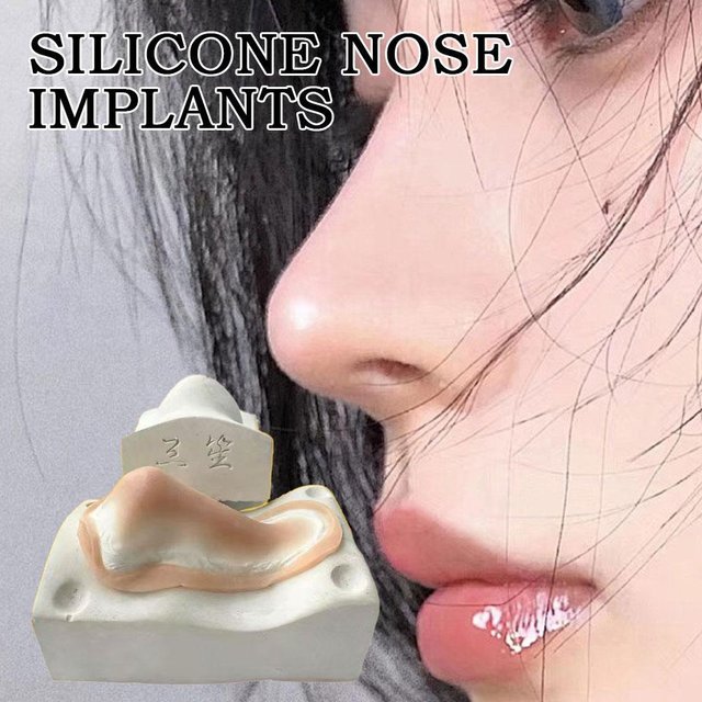 Realistic Silicone Prosthetic Nose & Chin Reusable Hypoallergenic Special Effects Makeup for Cosplay Photography
