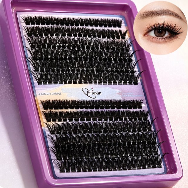 Manga Cluster Lashes D Curl Fluffy Individual Lash Extensions DIY Self Graft Natural False Eyelashes For Beginners Daily Makeup