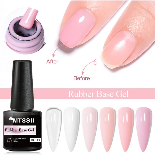 2 In 1 Nude Pink Rubber Base Gel Nail Polish Semi Permanent Self Leveling UV Construction Gel Varnish Soak off DIY Nail Supplies