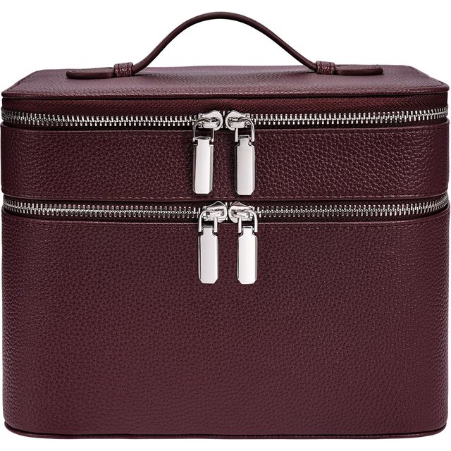 Double-layer New Portable Professional Cosmetic Bag Skin Care Kit Beauty Makeup Eyelash Storage Box Multi-partition Cosmetic Bag