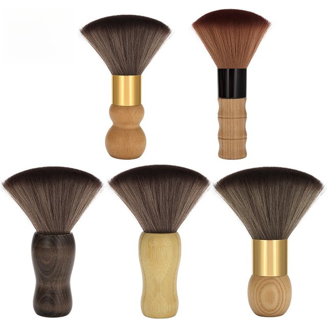 High Quality Black Cosmetic Hairdressing Sweeping Neck Hair Cleaning Duster Hair Cutting Brush For Barbershop Hair Cut Brush