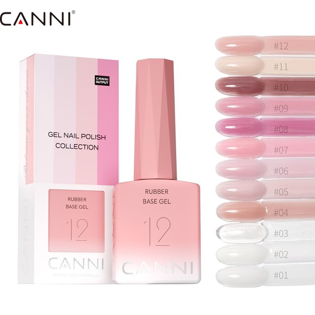 CANNI Color Rubber Base Gel 2in1 HEMA/TPO FREE Jelly Pink Color Series Gel Nail Polish Soak Off UV LED Gel Varnish Nail Manicure