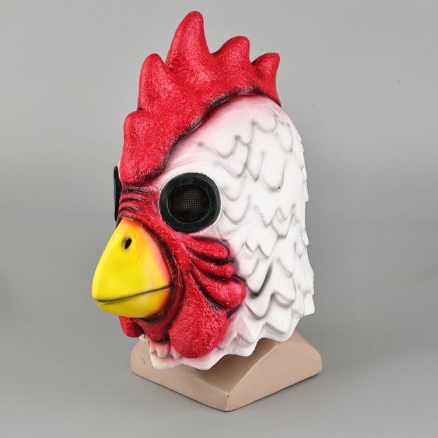 Masque de Cosplay en Latex, gallo de Miami, masques d'animaux, tête de poulet pour fête d'halloween, mascarade, roman drôle, personnalité pour adultes