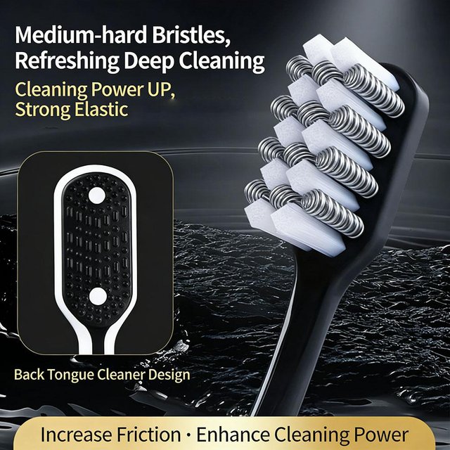 Hard-bristled Cleaning Toothbrush Set For Adults Toothbrush For Whitening Teeth Deep Cleaning Mouth Clean 2026 New