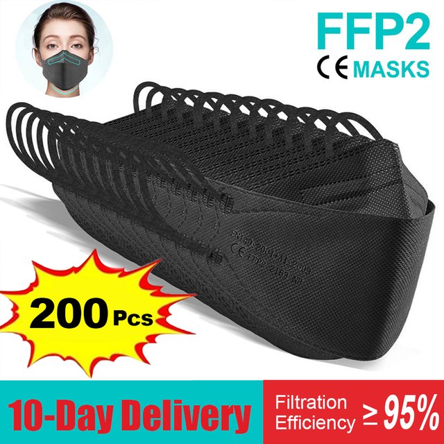 10-200 pièces fpp2 masque de poisson kn95 masque facial masque kn95 mascarillas ffp2 homologadas