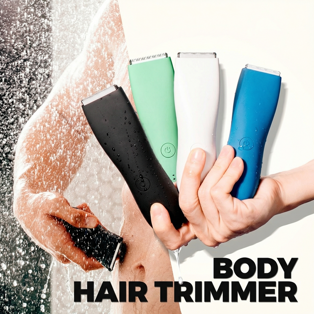 Body Hair Trimmer for women & Men Electric Groin/Ball Shaver Pubic Armpit Body Hair Clipper Bikini Epilator Rechargeable
