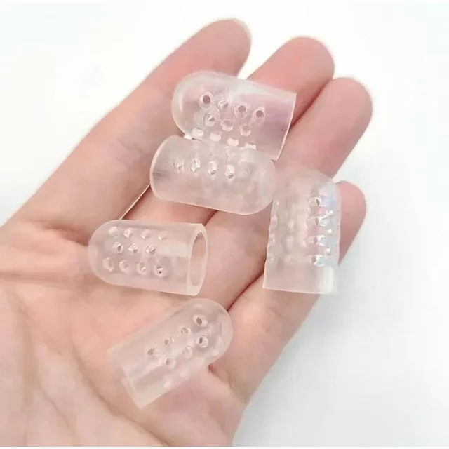 5-100pcs Transparent Silicone Toe Covers Women Gel Little Toes Protector Tube Foot Care Finger Caps Elasticity Prevents Blisters