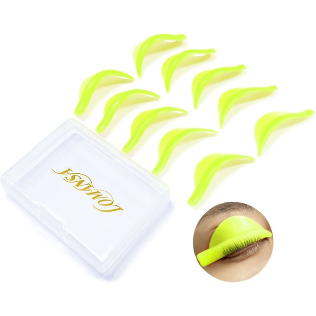 Lomansa 5 Pairs U Curl Silicone Eyelash Perm Pads Sticky Lashes Rods Shield Lifting 3D Eyelash Curler Accessories Makeup Tools