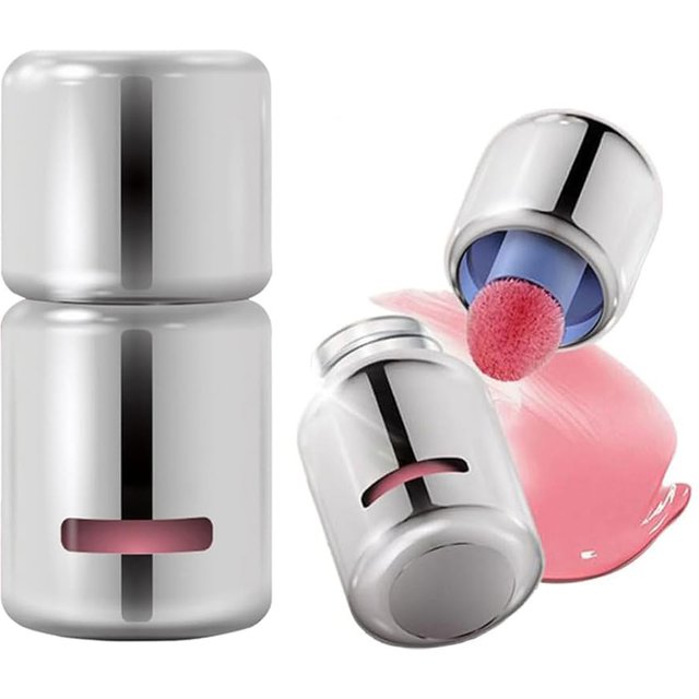 Jelly Color Liquids Blush with Sponge Head Highlight Contour 3 in 1 for women, Matte Nude Makeup Blusher Cream Moisturizing
