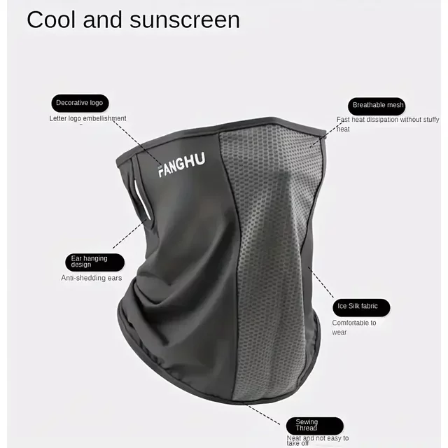 1Pc UPF50+ UV Protection Ice Silk Mask for women Summer Cycling Hiking Breathable Traceless Thin Sunscreen Face Cover Balaclava