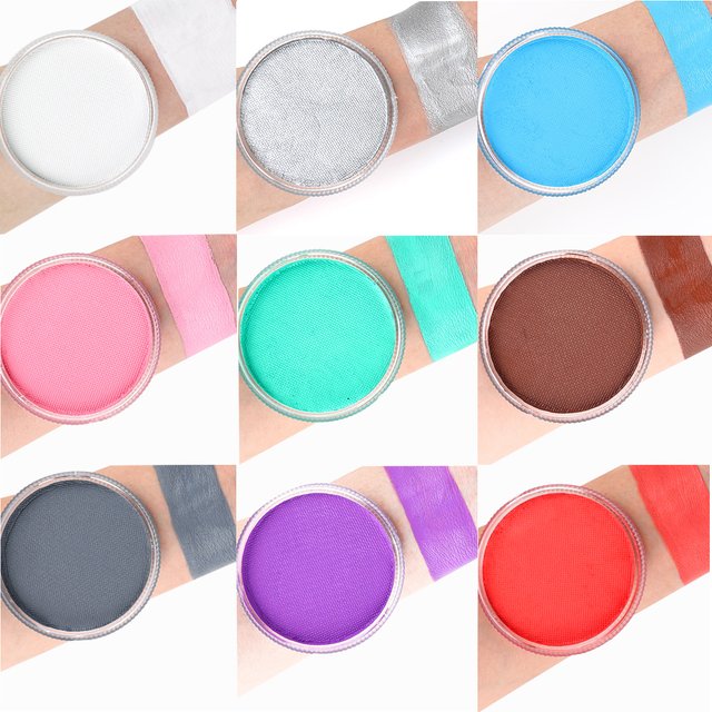 Bowitzki 30g Peinture faciale professionnelle à base d'eau pour le visage et le corps, maquillage sûr pour adultes, couleur unique pour adultes