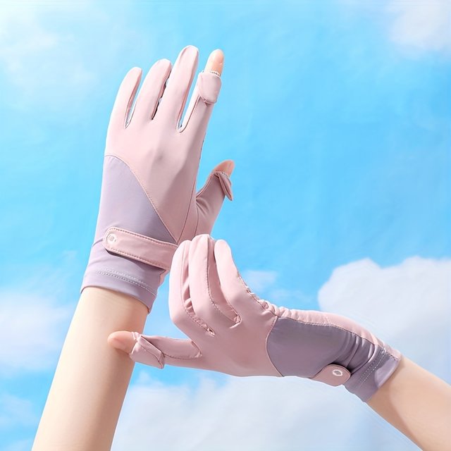 2024 Summer Gloves Sunscreen Ladies Fishing Outdoor Driving Cycling Fitness Touch Screen Cool Flip Quick Dry Breathable