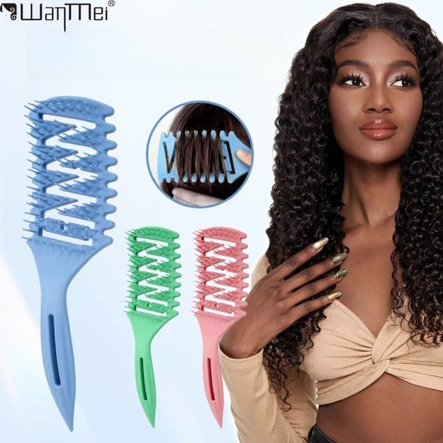 1PCS riginal Design Hair Massage Head Meridian Comb Raise Skull Top Styling Comb Speed Drying Hollow Comb Detangling Hair Brush
