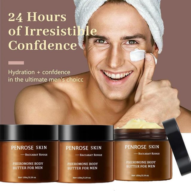 150g Men Pheromone Body Butter PENROSE SKIN Shea Butter Pheromone Baccarat Rouge Body Butter for men Cologne Nourish Moisturizer